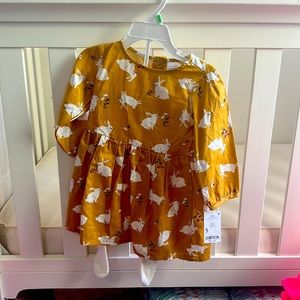 Bunny Dress from Carters with tights